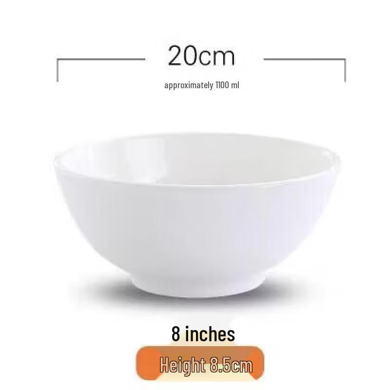Creamy Style Pure White Ceramic Soup Bowl