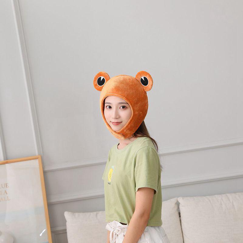 

Funny Crab Head Plush Hat Pillow Spot Print Cartoon Animal Stuffed Toy Headgear Cap Cosplay Party Photo Props Cosplay Costume
