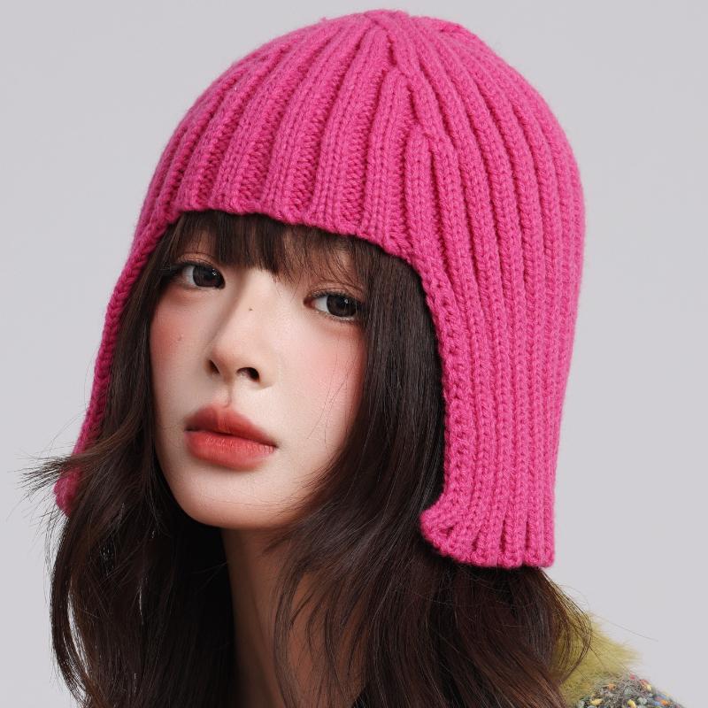 Winter Warm Knitt Beanie Hat for Women Winter Hot Girl Wig Warm Ear Protection Headwrap Hat for Outdoor Activities Daliywear