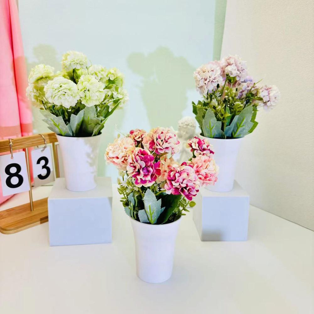 Kunstblumentopf-Set mit realistischem Grün für Indoor-Garten und Fensterdekoration