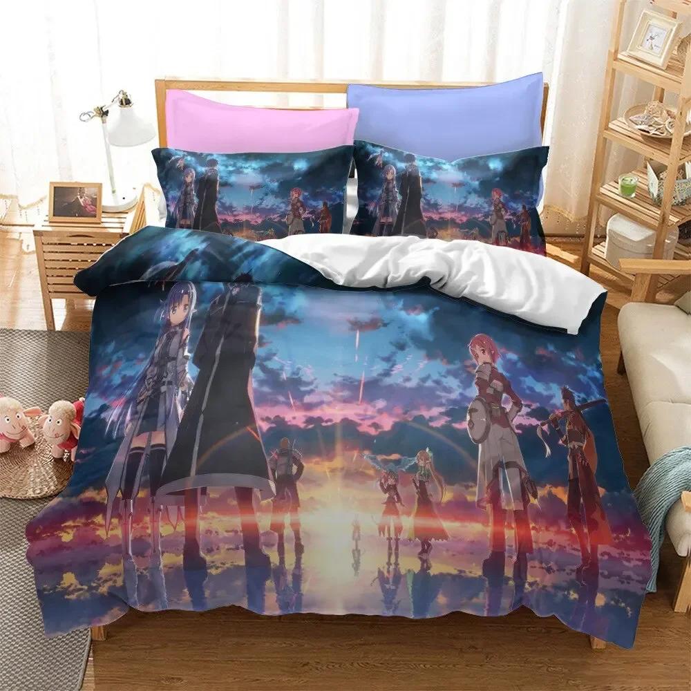 Anime Sword Art Online 3D Duvet Cover Bedding Set Comforter Linen Pillowcases Home Decor Single Double Twin King Queen