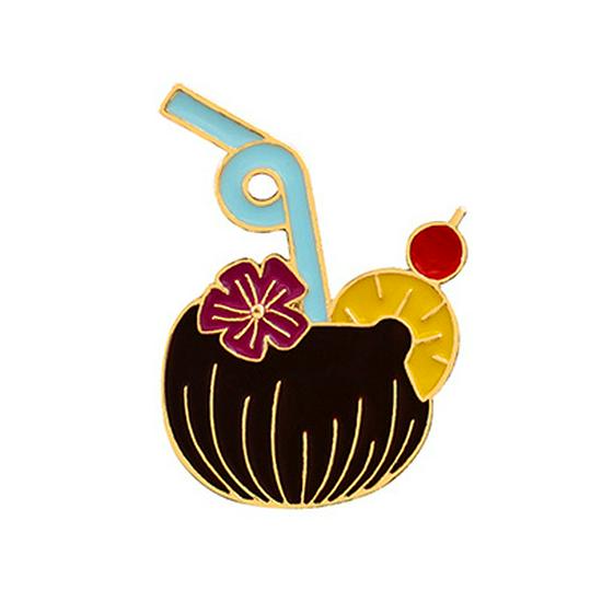 European and American Ornament Brooches: Balloons, Bus, Motorcycle, Fruit, Drinks, Enamel Pins for Children s Gifts