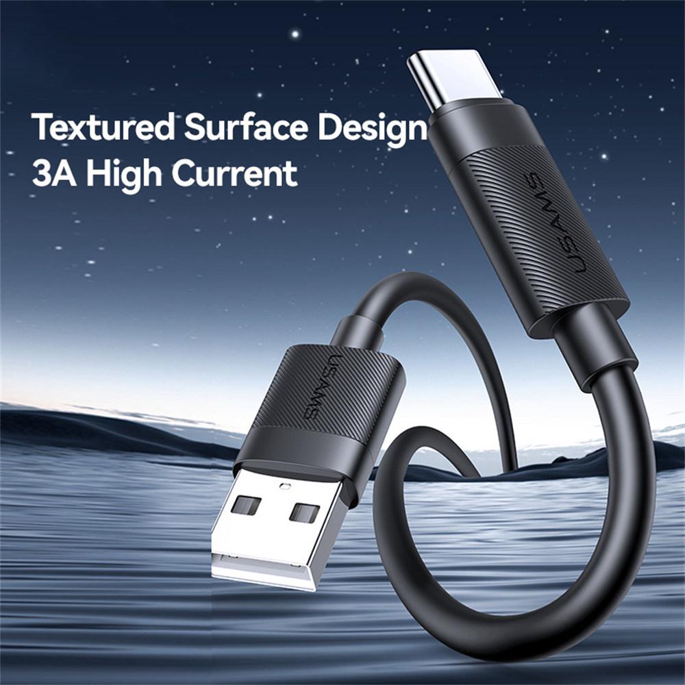 USAMS SJ777 U94 3A 18W USB-A to Type-C Fast Charging Cable Data Transfer Cord for Phones/Tablets