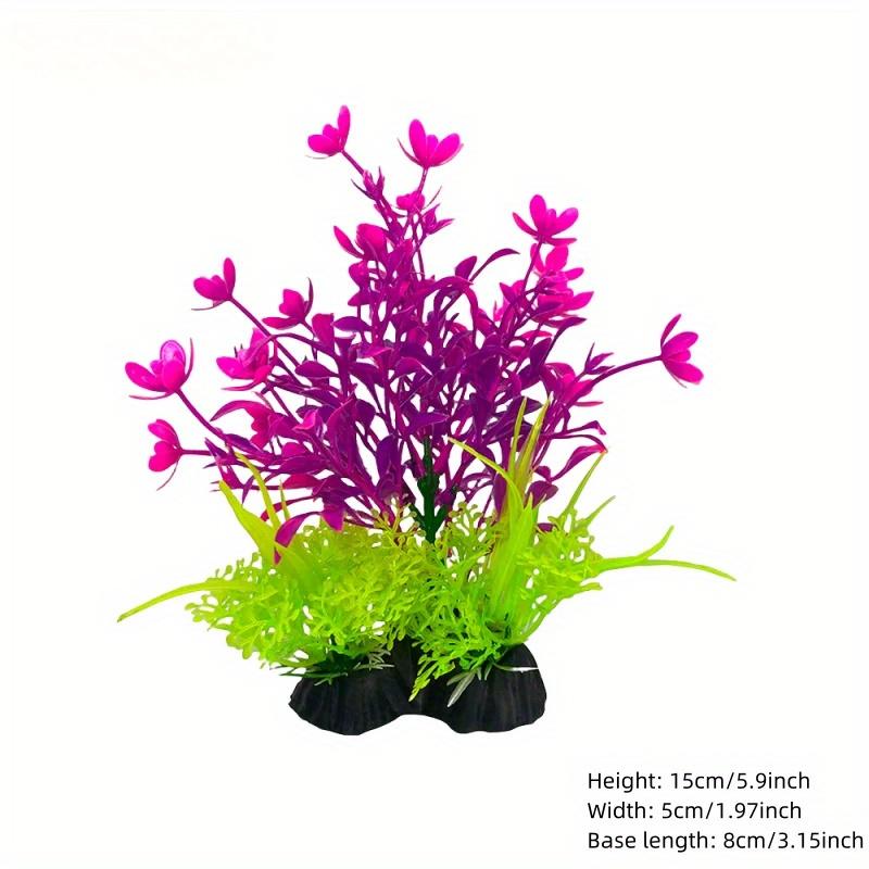 1PC Aquarium Decor Set - Vibrant Green Plastic Plant Ornaments - Fish Tanks, Durable Pvc Material 15cm/5.9inch