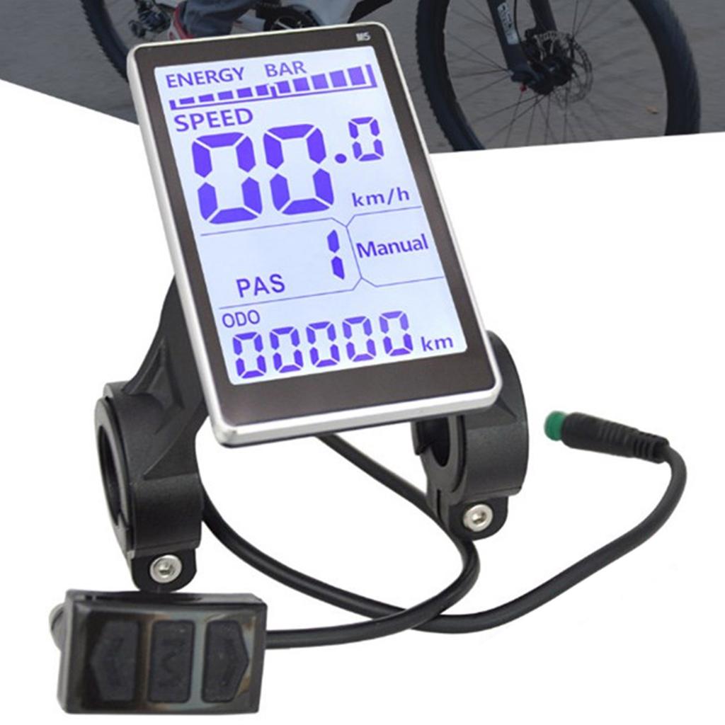 Bicycles LCD Display Meter Display Control Panel for Electric Scooter Waterproof 24V/36V/48V Electric Bike LCD Display