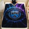 1 Stück Manchester City FC Aufdruck Flanelldecke, Hohe Qualität, Bequem für alle Jahreszeiten, Heimdekoration, Wärme und Komfort, Perfekt für Weihnachtsgeschenke