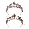 Beautifully Crafted Crystal Crowns Crystal Diadems with Flower and Leaves for Birthdays and Evening Parties
