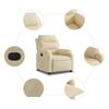 Electric Recliner Chair Cream Fabric