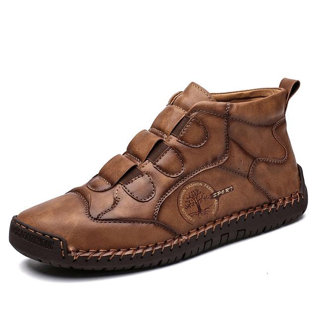 

Мужские повседневные ботильоны, мужская удобная обувь, мужские модные повседневные ботинки, мужская обувь из натуральной кожи, уличная обувь, большие размеры 38-48 44 светло-коричневого