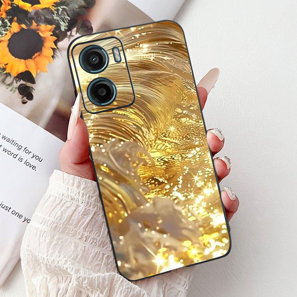 For Motorola Moto G05 G15 E15 2024 Floral Butterfly Phone Case For MOTO G05 G15 E15 4G Black Silicone Soft Lightweight Case