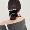 1pc Lace Lace Large Intestine Hair Loop Tied with Ponytail Temperament Headband Retro Meatball Hair Rope Hair Accessory