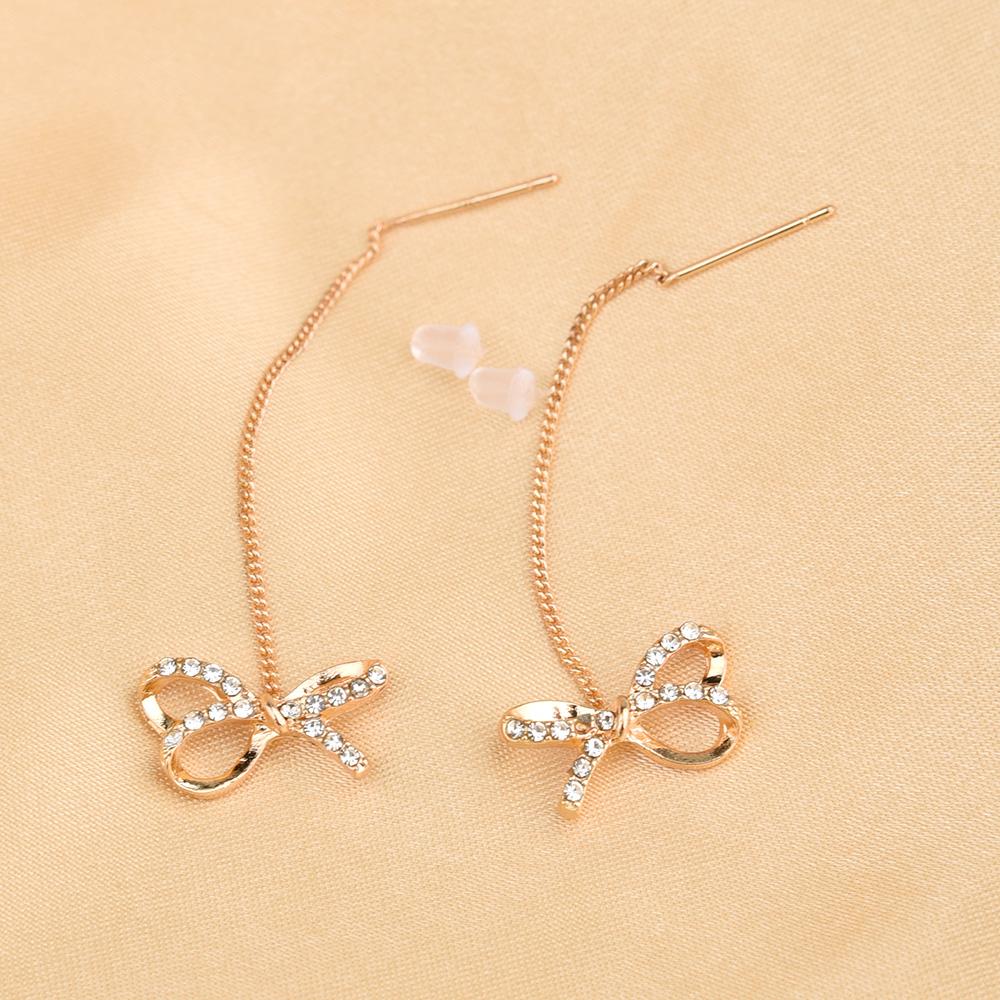 

Серьги с длинными кисточками и бантиками