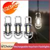 1/2/3PCS Rechargeable Keychain Flashlights 1200mAh Type-C Flashlights Keychain Hanging Keyring Camping Pocket Lamp