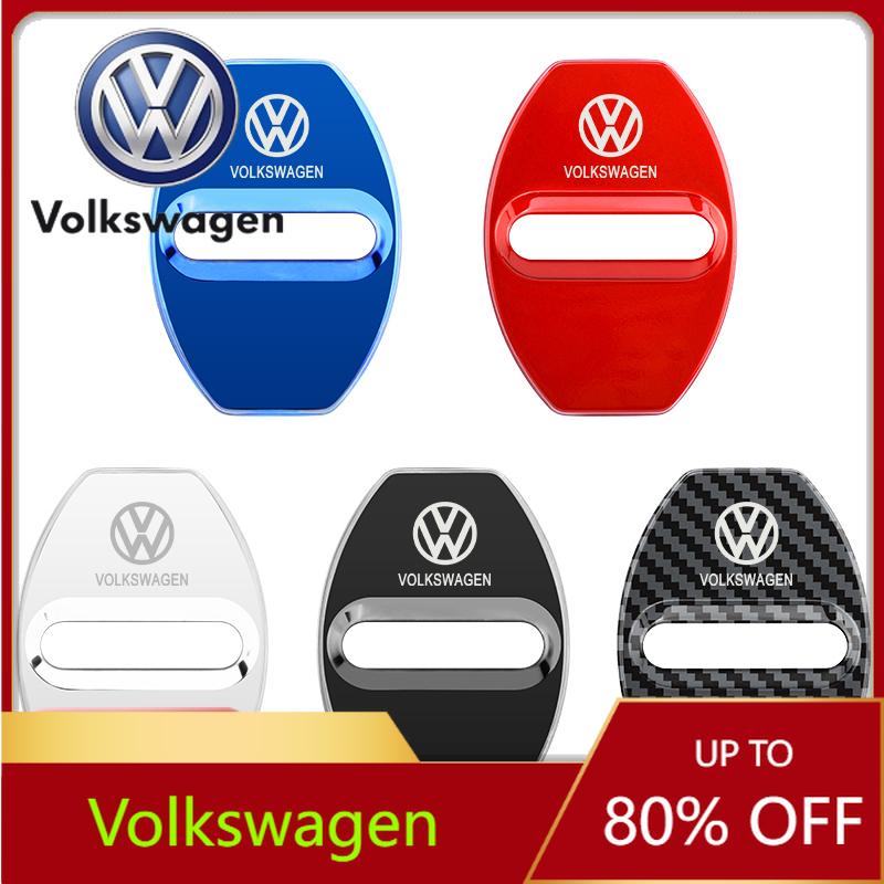 Valve Stems Caps For VOLKSWAGEN VW 4Pcs 3D Car Styling Door Lock Buckle M129 Cover Accessories For Volkswagen VW Golf Tiguan Jetta GT