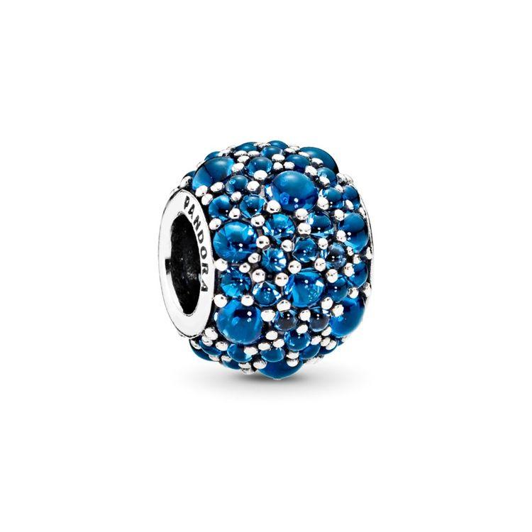 Pandora Shimmering Water Drop Blue Charm Unisex Charm 791755NLB Blue,F