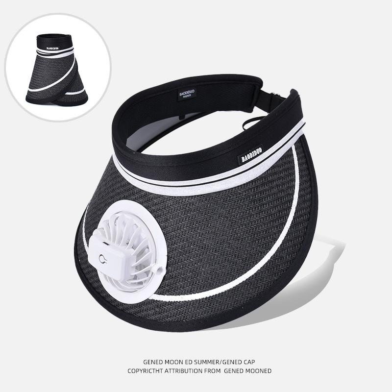 Chapéu de sol de verão com abas e topo vazio, chapéu de sol para viagem ao ar livre, chapéu de sol versátil e fashion com fita para mulheres