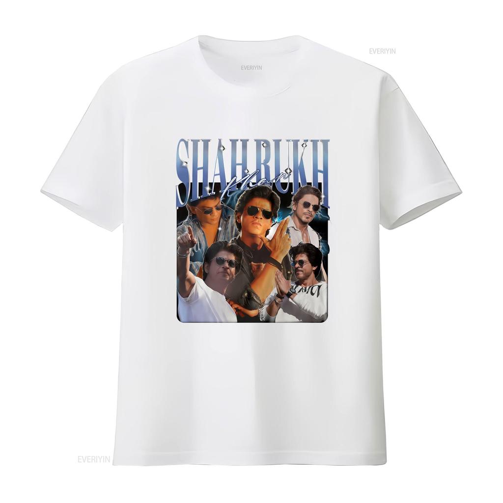 Shah Rukh Khan T Shirt Vintage Retro Fan Merch Clothing Washed Slightly Fashion Casual Versatile Soft Vintage Washed