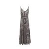 GMXIA Women's Boho Halter Long High Waist V-Neck Printed Floral Dresses