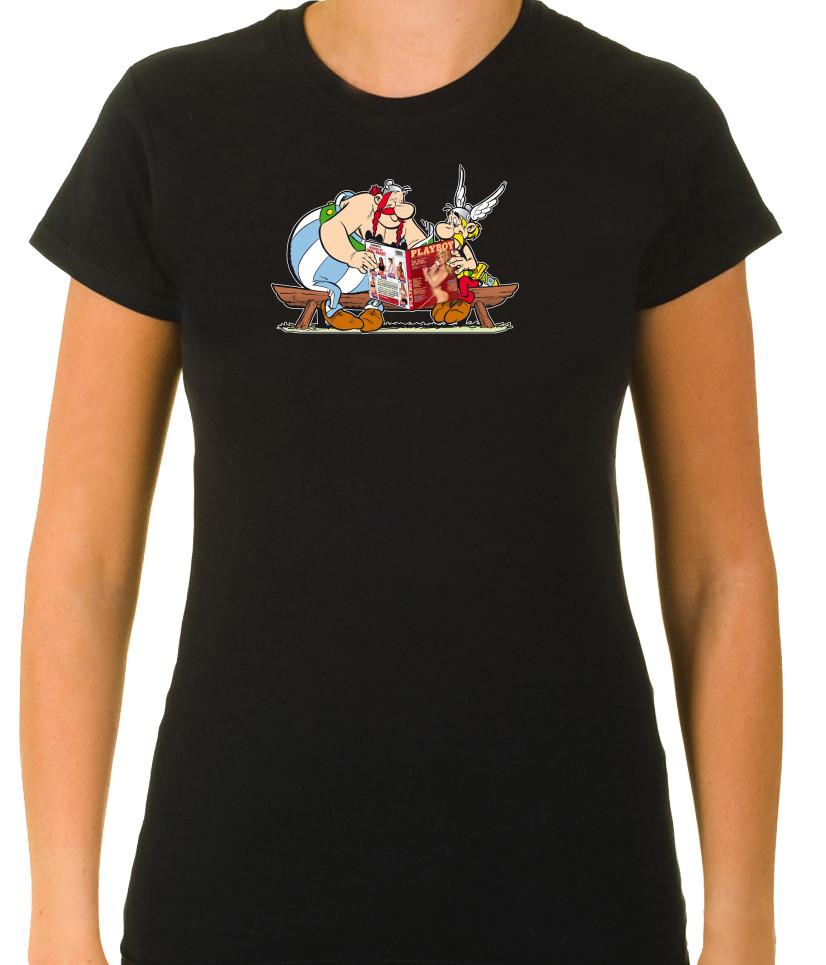 

Asterix and Obelix Funny Characters 3/4 Short Sleeve T Shirt Woman F060 4XL