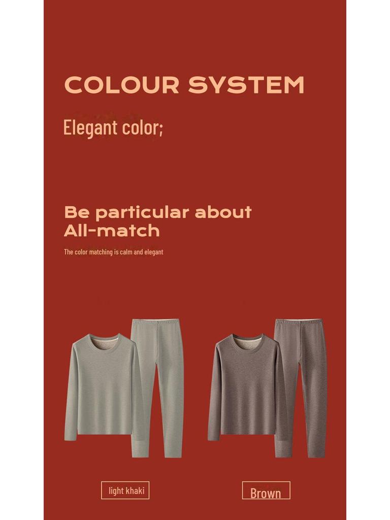 Women's Silk Wool Thermal Underwear Set for Autumn/Winter - Plus Velvet, Thick Bottom