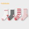 Balabala Kids' Striped Crew Socks (4-Pack)