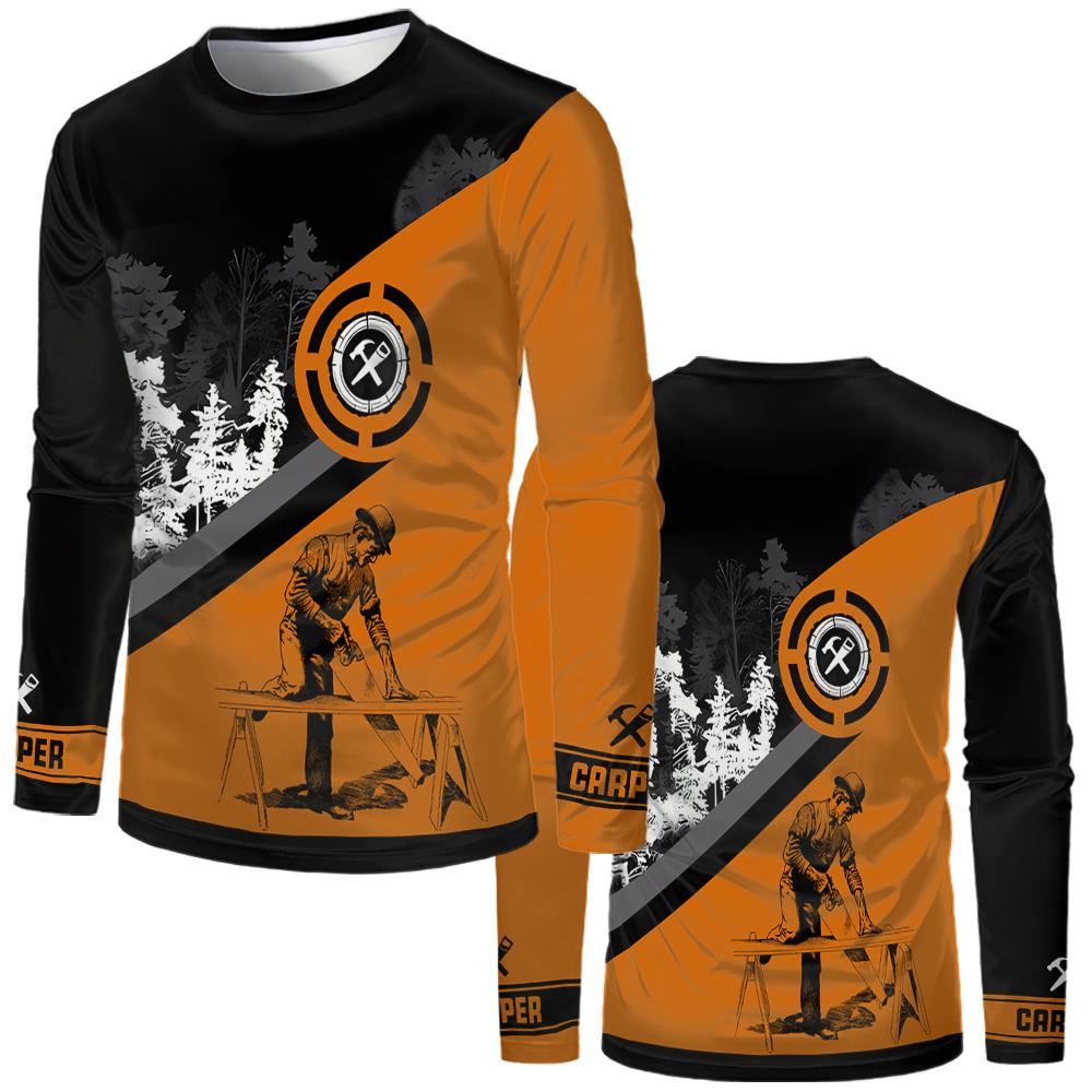 Work Clothing Summer Breathable Men's T-shirt 3D Printing Style Trucker Safety Transportation Work Uniform Oversized Loose Tops