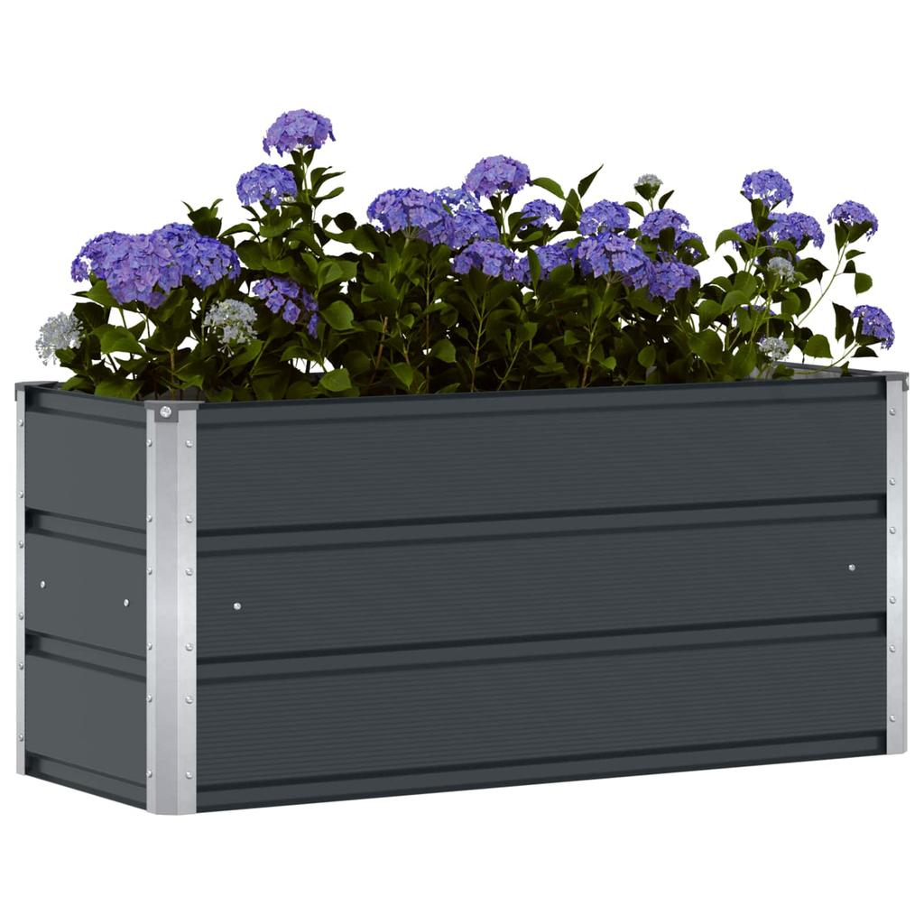 Plant Pot Anthracite 100 X 40 X 45 Cm Steel