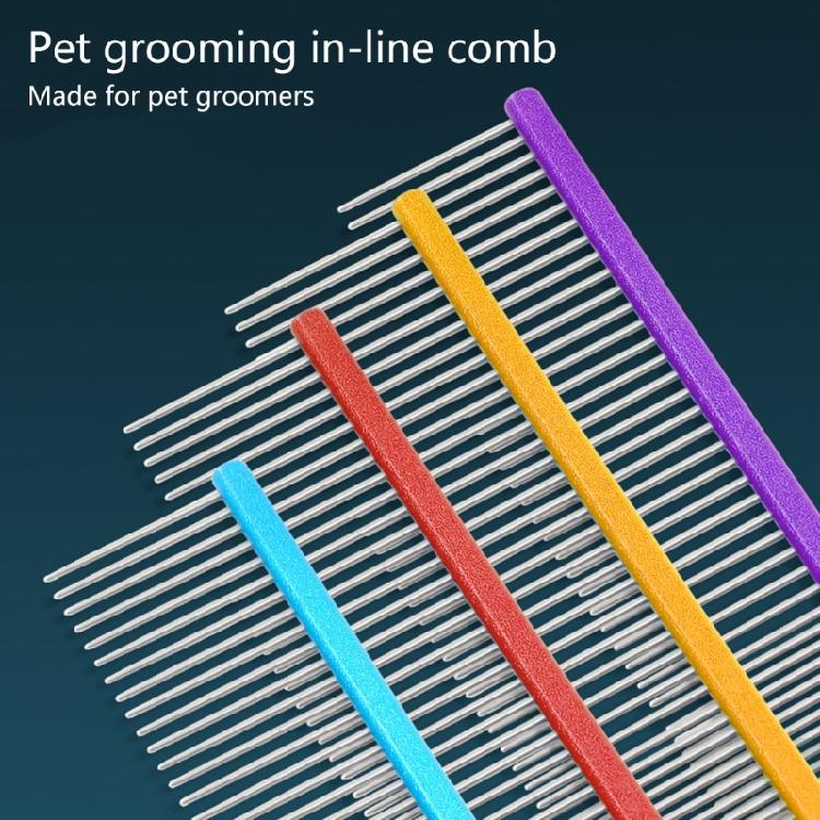 Straight Row Cats Comb Hair Removal Dog Deshedding Hair Comb Hair Remover 2pcs  Massage Comb Pet Grooming Supply