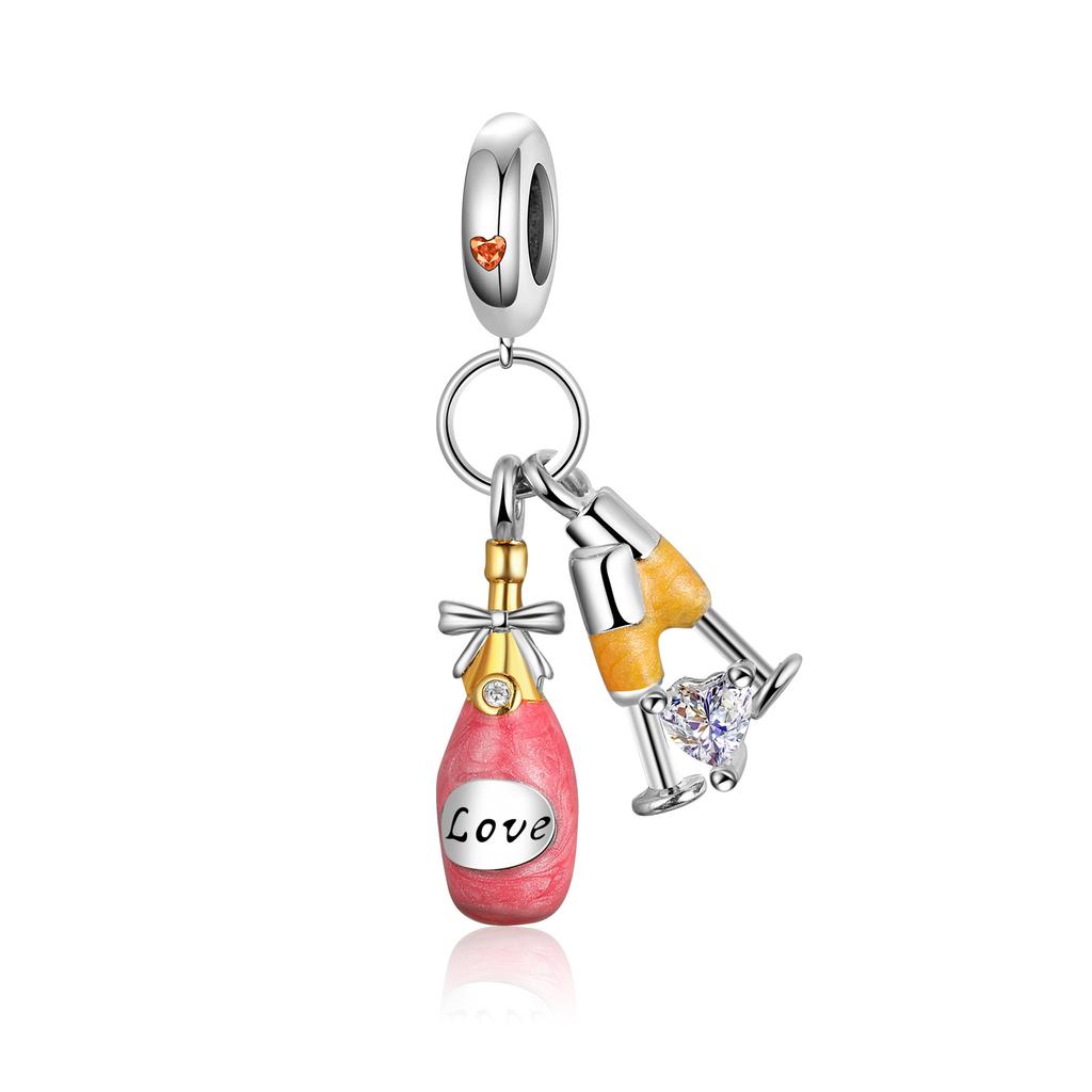 Pendentif en argent Sterling avec chiffres de la famille des chiots, breloques originales S925, cadeau pour femmes, fabrication de bijoux fins