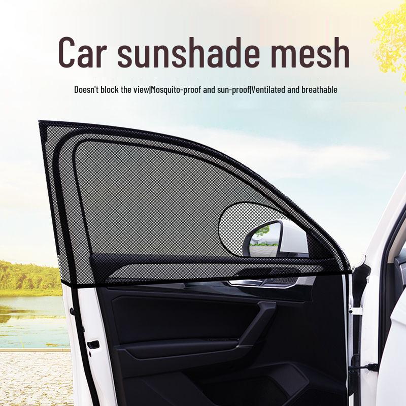 Mosquito-Proof Car Sunshade: Heat-Insulating Window Curtain for Sun Protection & Privacy, Sedan/SUV.
