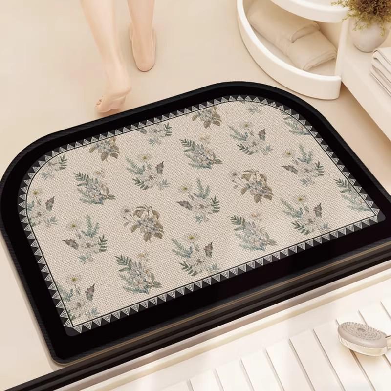 Luxury Quick-Dry Non-Slip Diatomaceous Floor Mat - Absorbent, Stain & Scratch-Resistant Bathroom Door Mat