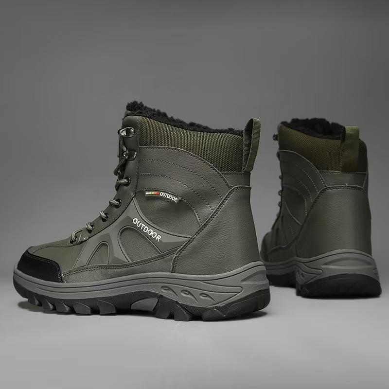 TUINANLE Женские зимние толстые нескользящие ботинки для снега — фото 12