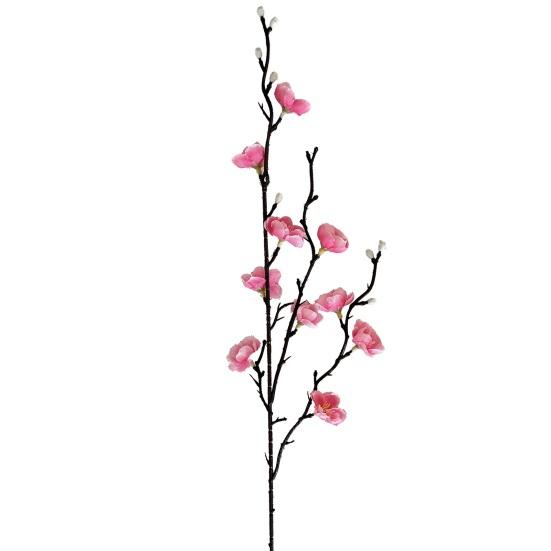 Artificial Plum Blossom Branch Fake Cherry Blossom Stems 21" Long Stem Faux Silk Flower for Wedding Home Office Bedroom Party Table Centerpiece