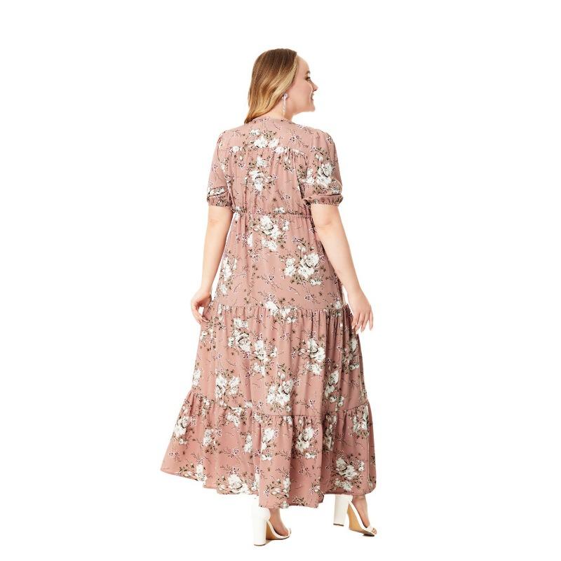 Summer Women's Dress Plus Size Bohemian Printed Loose Dresses