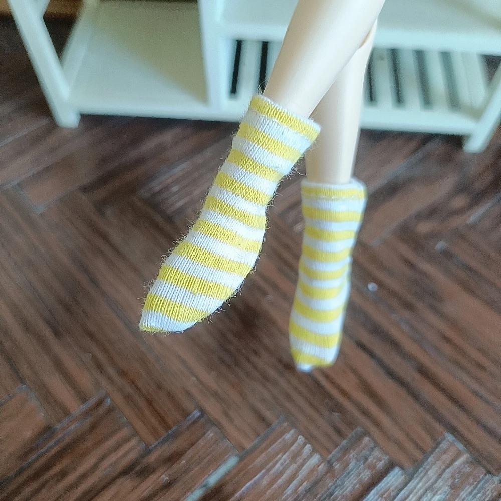 Ręcznie robione skarpetki do kostek dla lalki Blyth ob24 Skala 1/6, Pasuje do korpusu 30 cm - Miękki dzianinowy/Szydełkowy Miniaturowy dodatek do lalek