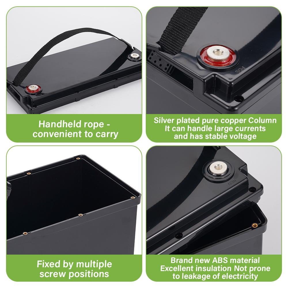 Waterproof Battery Box Battery Protection Box for Lithium Batteries Commonly Used in Scenarios with Carrying Strap Accessories
