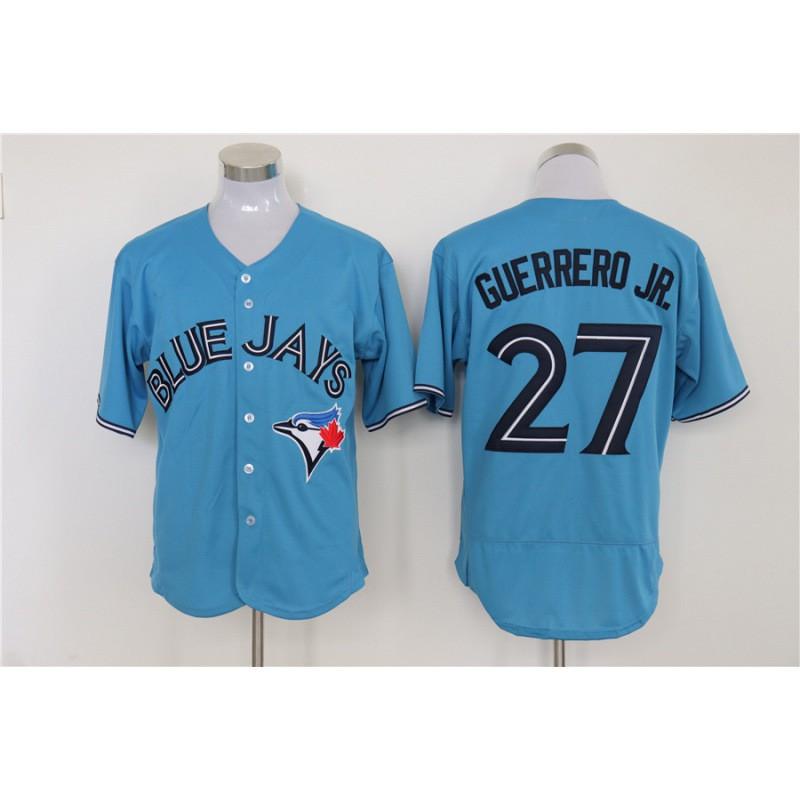 Toronto Blue Jays 27 Baseball Jersey Loose Fit Button-Up Shirt Men Sports Fan Apparel