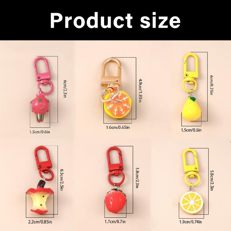 Whimsical Fruit Themed Keyring Decorative Charm For Backpacks Luggage Keys Trendy Accessory Gift