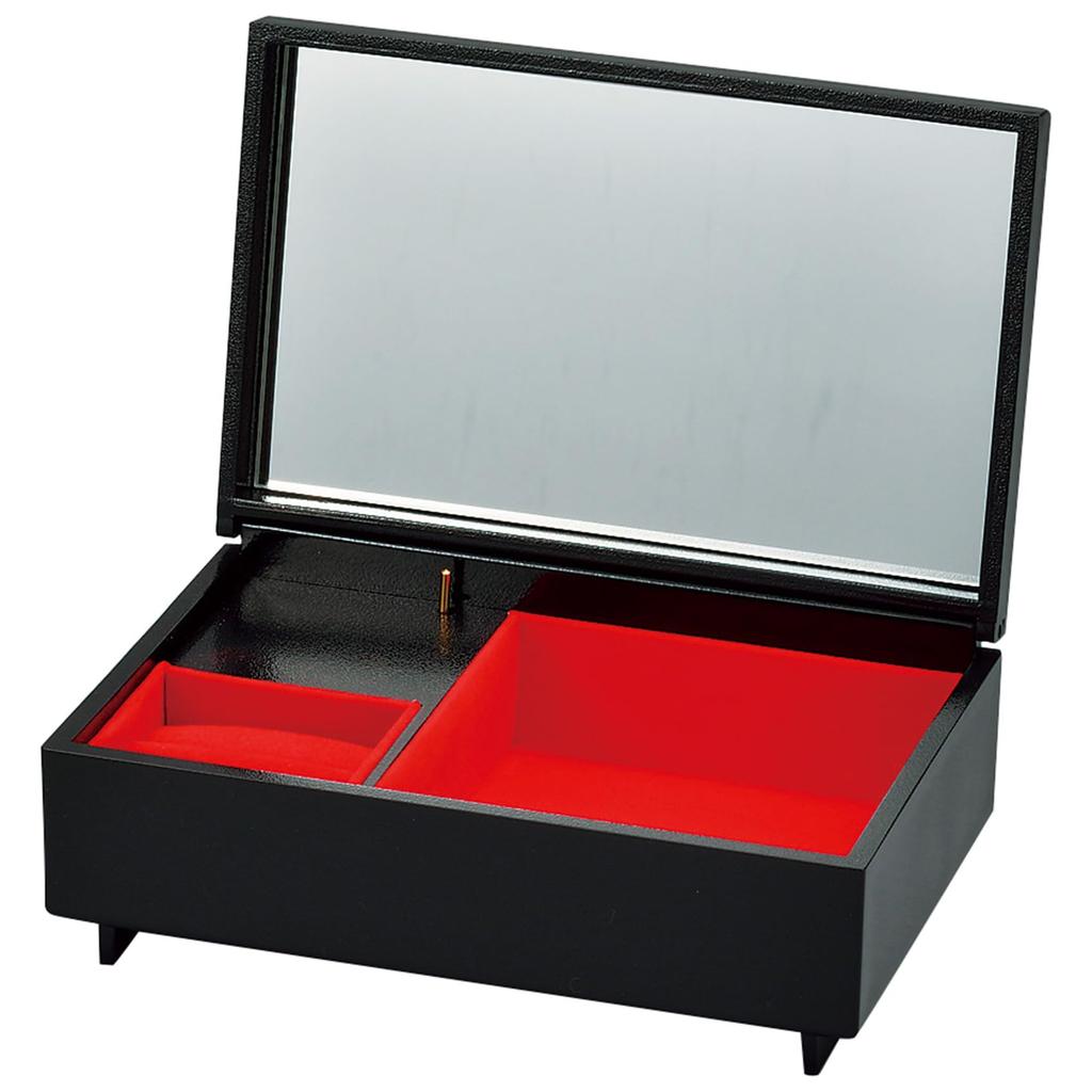 Maeju Lacquerware Korin Plum Blossom Artisan Jewelry Box with Music Box 7V-415