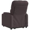 Recliner Chair with Lift Function Dark Brown Fabric