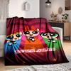 Custom 1pc Powerpuff Girls Fan Art Blanket, Soft And Comfortable Blanket, Casual Warm, Camping Travel Blanket, Birthday Gift Q9132002