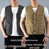 Pánská outdoorová vesta s mnoha kapsami - Bez rukávů pro fotografování a rybaření