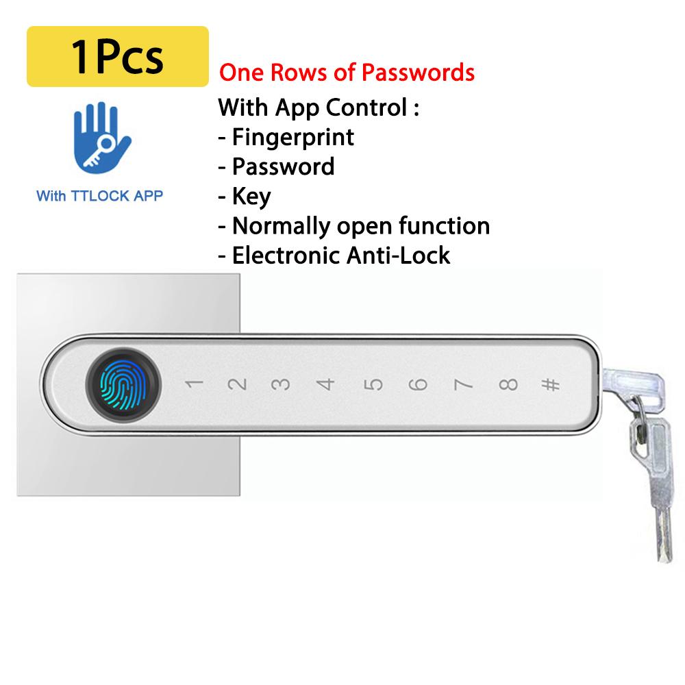 Fingerprint Password Door Lock TTLock App Control Biometric Lever Handle Lock Electronic Door Locks for Home Office with Keys