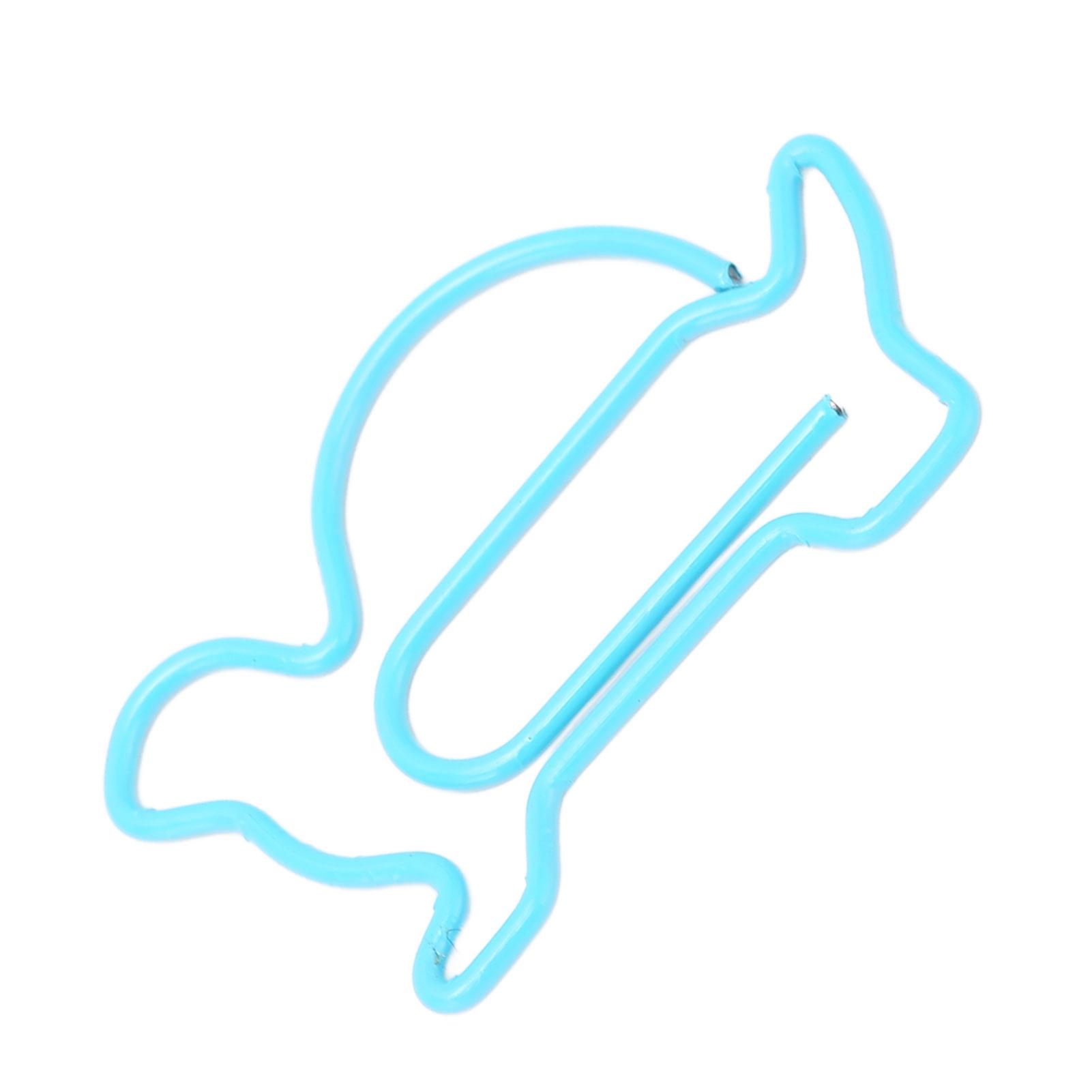 

100 Pcs Paper Clips Cute Animal Shaped Bright Color Anti Slip Metal Paperclips for Home School Office Tortoise