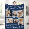 Custom Blanket With Text Photo Collage Personalized Picture Blankets Souvenirs Gifts Customized Throw Blanket for Family Mom Dad