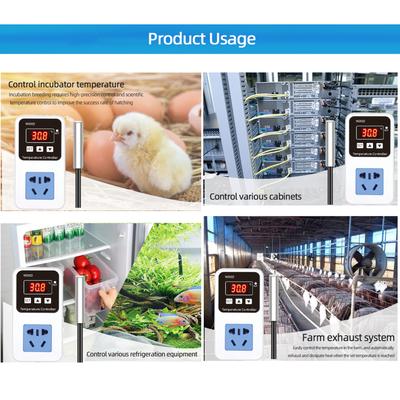 110-220V 10A 1500W Výstup elektronického regulátoru teploty Nástěnný inteligentní digitální