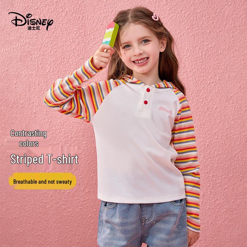 Disney Girls  Hooded Striped Long-Sleeve Top 150