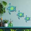 Yousheng 3 Stück Holz Meeresschildkröte Wanddeko Strand Thema Schildkröte Wandkunst Skulptur Vintage Küsten Wandbehang Ornament für Zuhause Seehaus Badezimmer