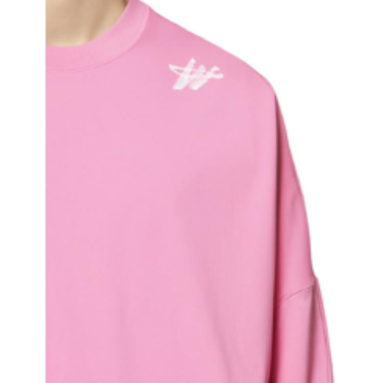 WE11DONE Ss23 Letter Logo Sweatshirt Unisex Sweatshirt Pink WD-TS1-23-756-U-PK