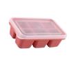 Trays Multipurpose 6 Grids Reusable Leakage Proof Easy Release Soft Bottom Silicone   Molds with Removable Lid